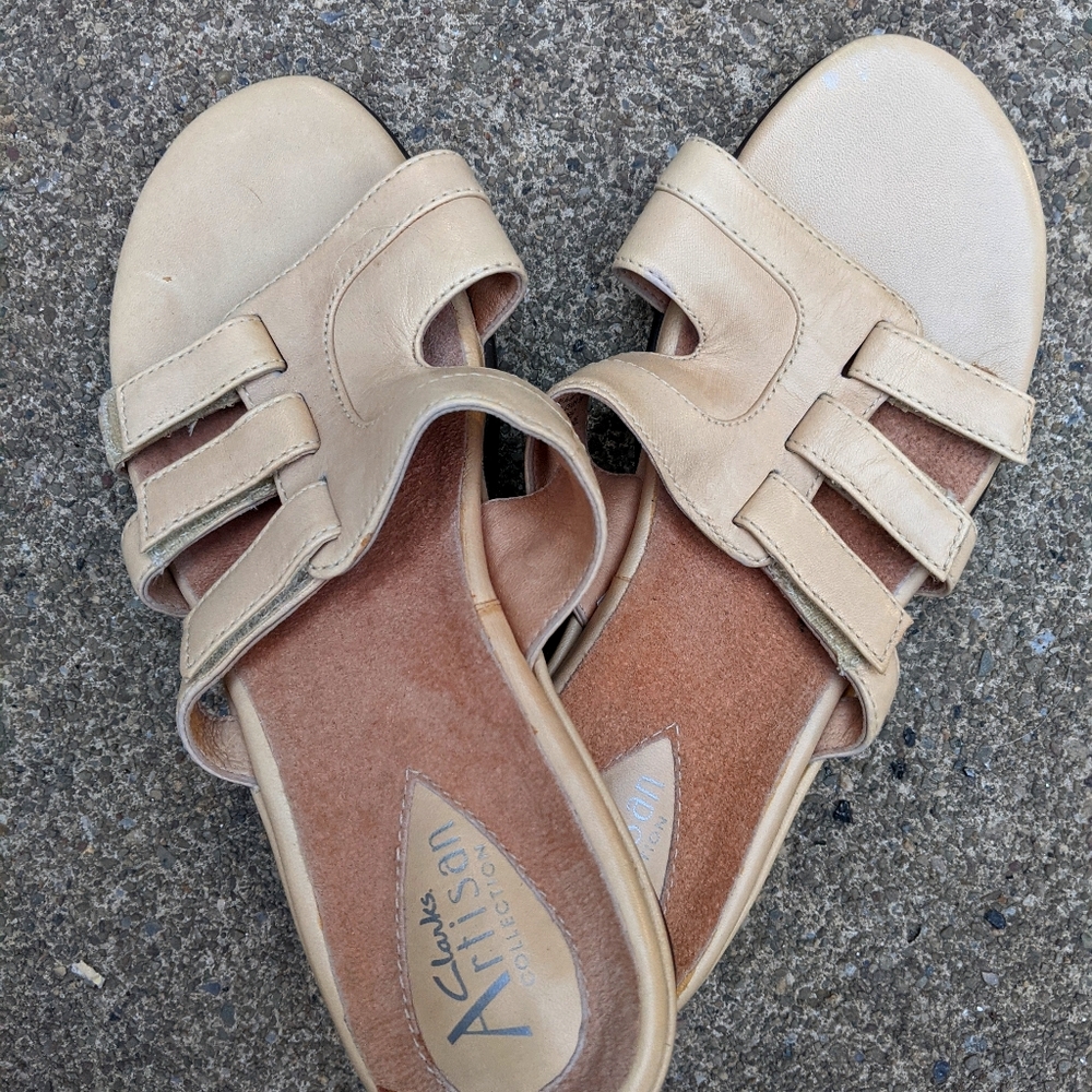 NWOT Women's Clark's Artisan Leather Sandals 6.5M